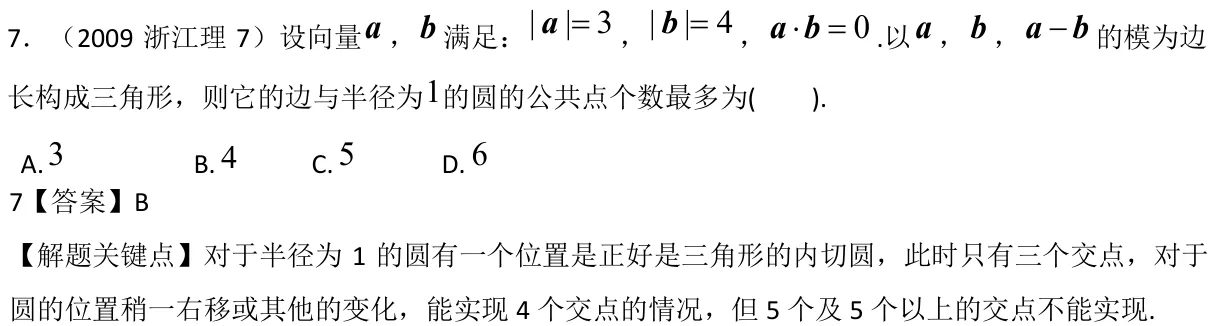 浙江 2009 · 数学 q07 原卷截图（含答案）