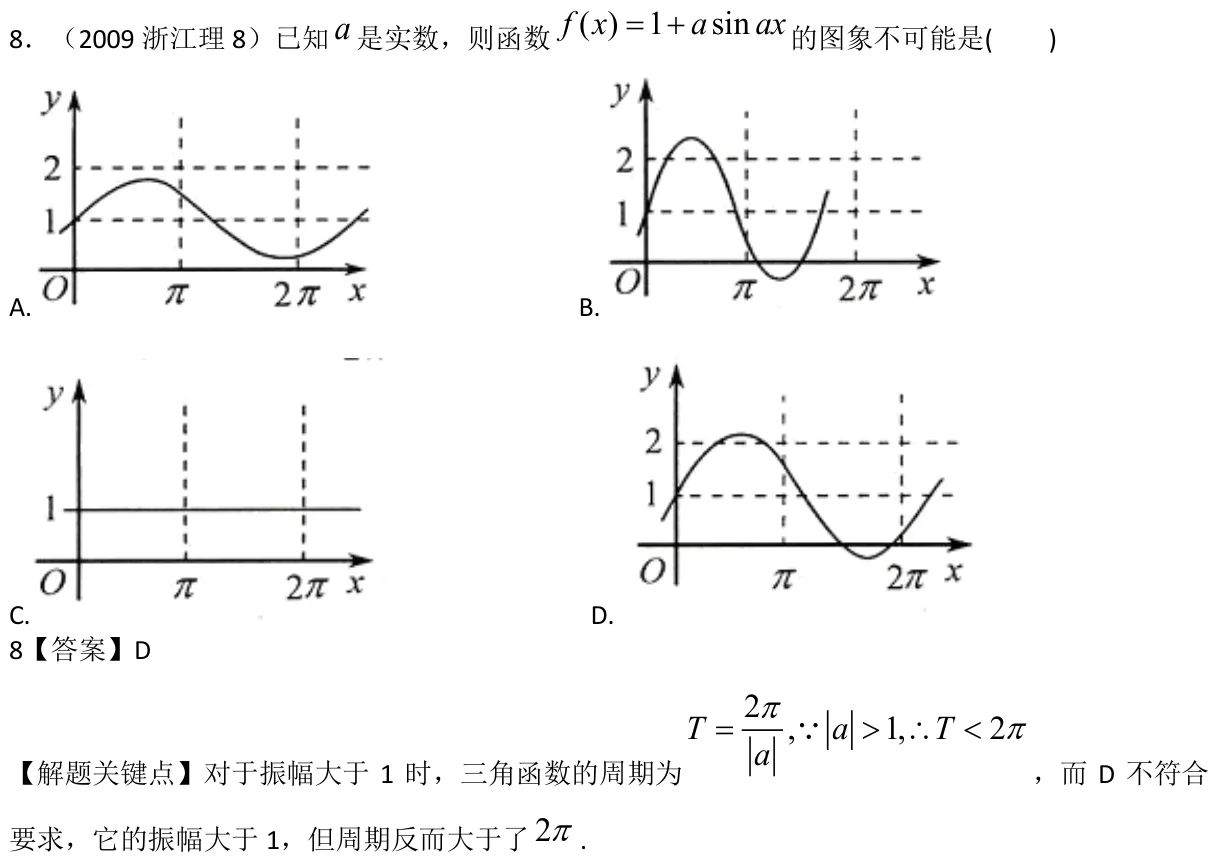 浙江 2009 · 数学 q08 原卷截图（含答案）